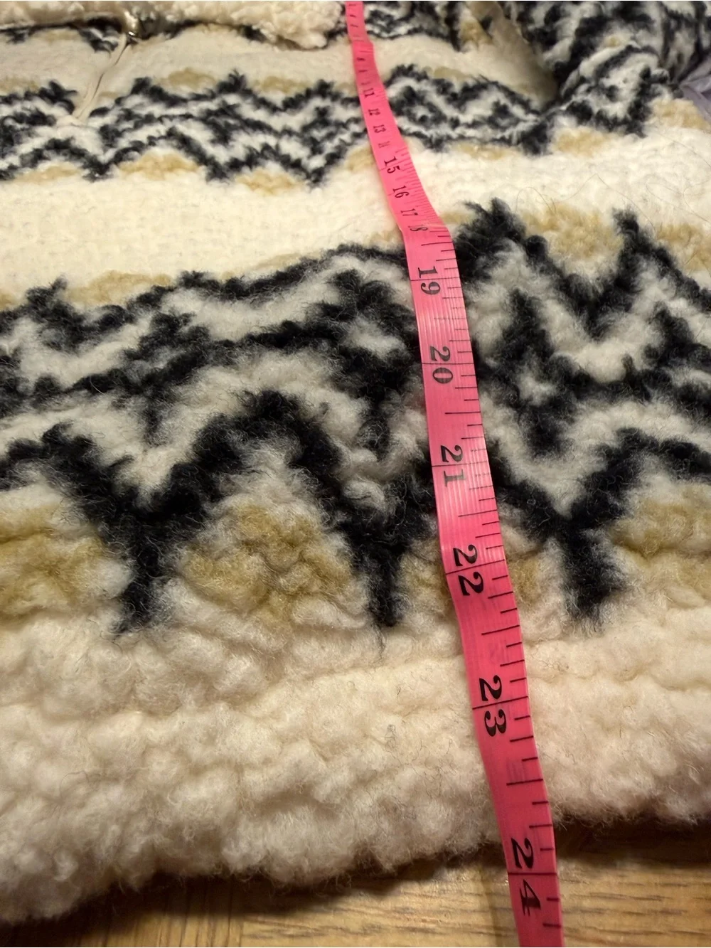J Crew Jacquard-print sherpa half-zip fleece pullover - XL